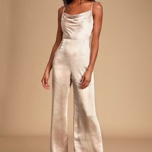 Satin Champagne Jumpsuit